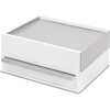 Stowit Jewelry Box, White/Nickel - Jewelry Boxes - 1 - thumbnail