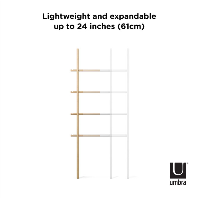 Hub Expandable Ladder, White/Natural - Hangers - 7