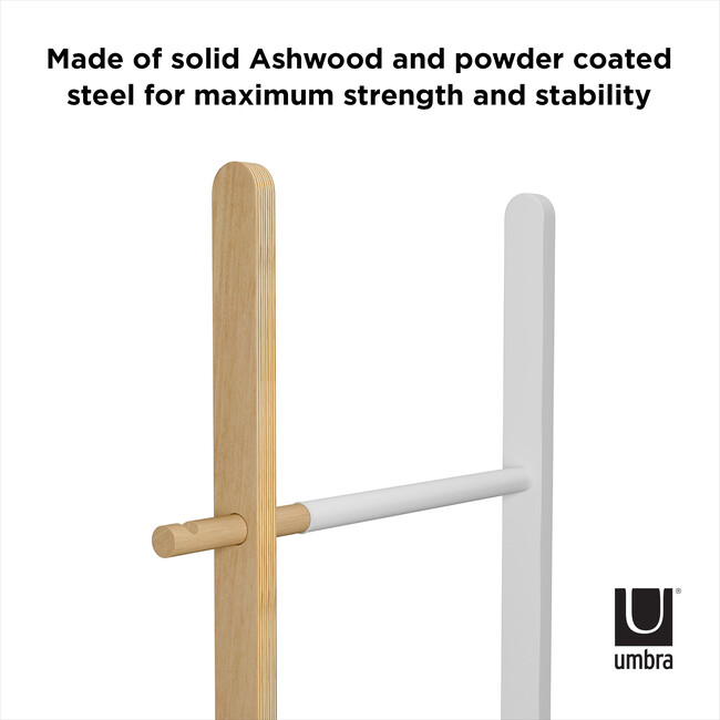 Hub Expandable Ladder, White/Natural - Hangers - 8