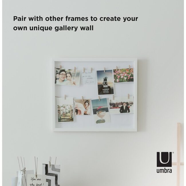 Clothesline Photo Display, White - Frames - 5
