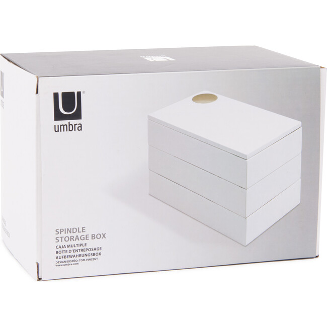 Spindle Storage Box, White - Jewelry Boxes - 6