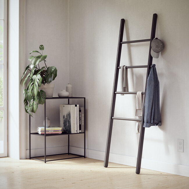 Leana Ladder Rack, Black - Hangers - 2