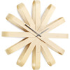 Ribbon Wood Wall Clock, Natural - Clocks - 1 - thumbnail