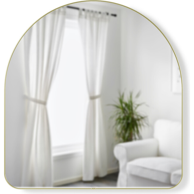 Hubba Arched Mirror, Brass Frame - Mirrors - 1