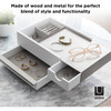 Stowit Jewelry Box, White/Nickel - Jewelry Boxes - 5