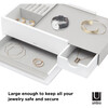 Stowit Jewelry Box, White/Nickel - Jewelry Boxes - 7