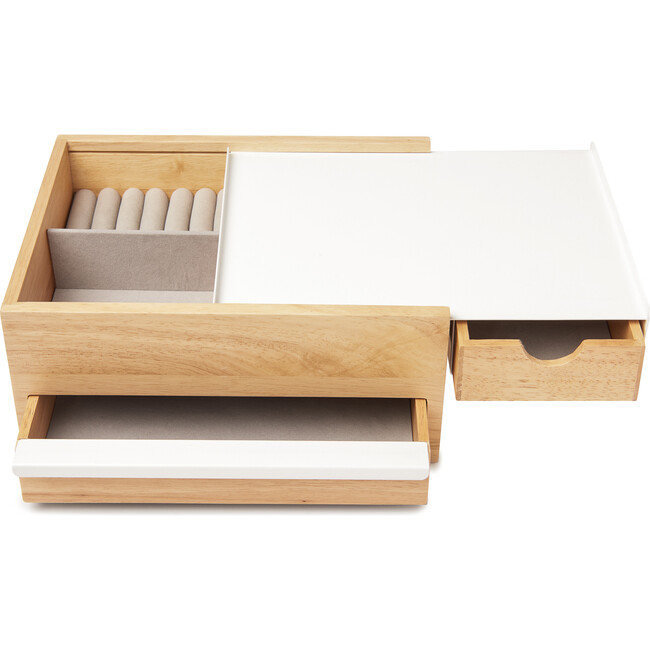 Stowit Jewelry Box, White/Natural - Jewelry Boxes - 3