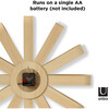 Ribbon Wood Wall Clock, Natural - Clocks - 4