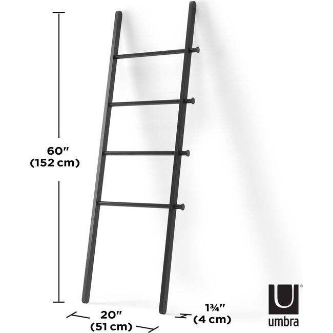 Leana Ladder Rack, Black - Hangers - 7