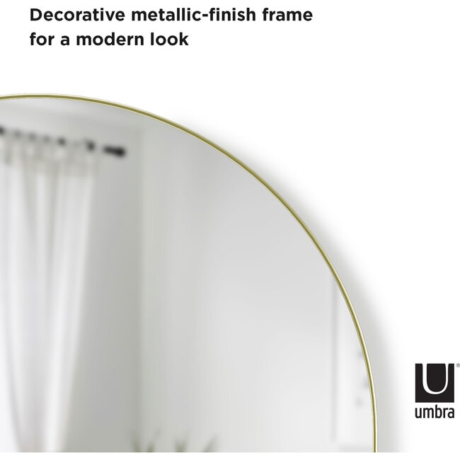 Hubba Arched Mirror, Brass Frame - Mirrors - 3