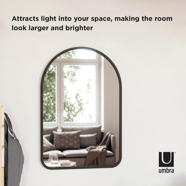 Hub Arched Mirror, Black Frame - Mirrors - 5