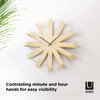 Ribbon Wood Wall Clock, Natural - Clocks - 5