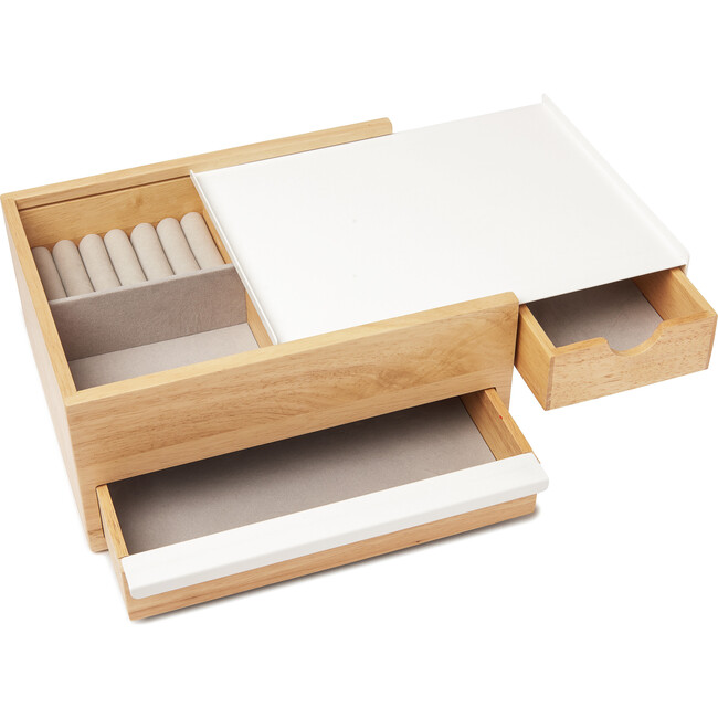 Stowit Jewelry Box, White/Natural - Jewelry Boxes - 5