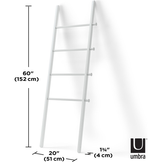 Leana Ladder Rack, White - Hangers - 6