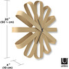 Ribbon Wood Wall Clock, Natural - Clocks - 6