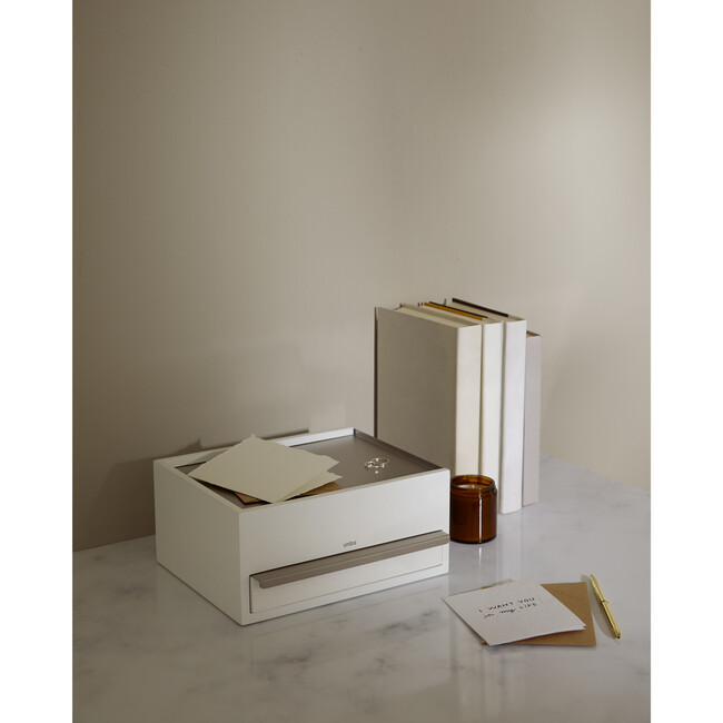 Stowit Jewelry Box, White/Nickel - Jewelry Boxes - 8