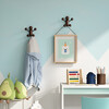 Woody Wall Hook, Black/Walnut - Wall Hooks - 2