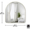 Hubba Arched Mirror, Brass Frame - Mirrors - 8 - thumbnail