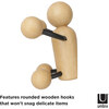 Woody Wall Hook, Black/Natural - Wall Hooks - 5