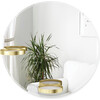 Perch Shelved Mirror, Brass - Mirrors - 1 - thumbnail
