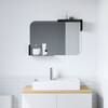 Alcove Shelved Mirror, Black - Mirrors - 2