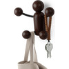Woody Wall Hook, Black/Walnut - Wall Hooks - 9