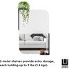 Alcove Shelved Mirror, Black - Mirrors - 5