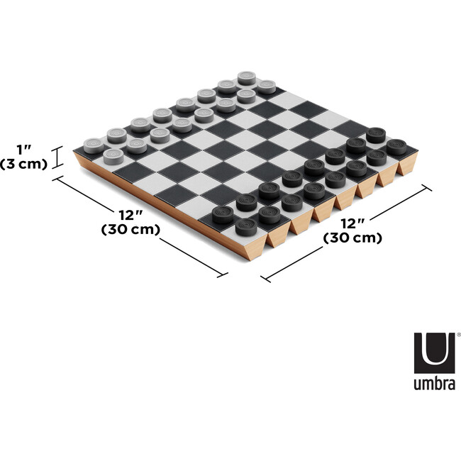 Rolz Portable Chess/Checkers Set, Black/White - Games - 9