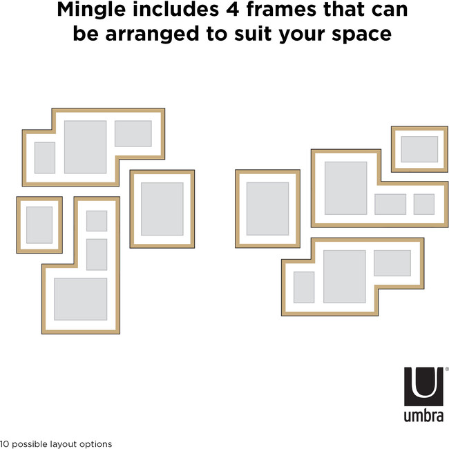 Mingle Gallery Photo Display, Natural - Frames - 6