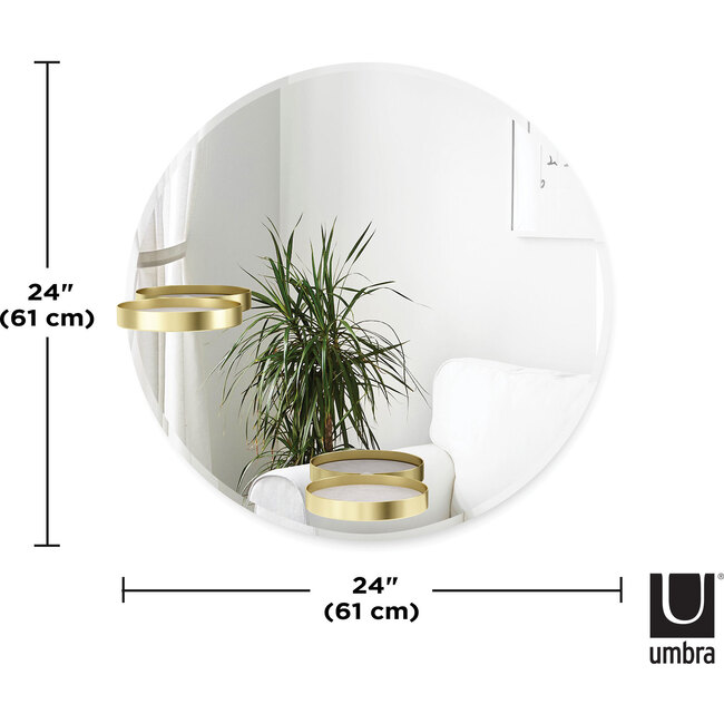 Perch Shelved Mirror, Brass - Mirrors - 9