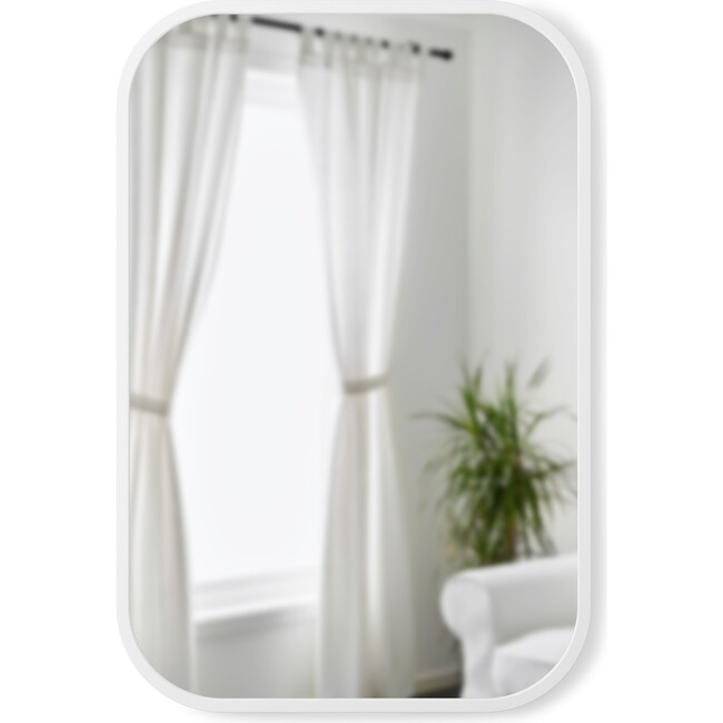 Hub Rectangular Mirror, White Frame