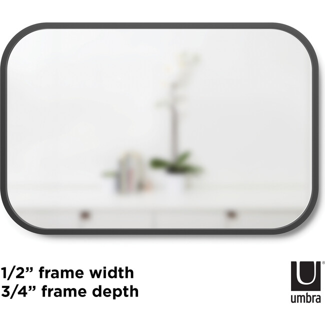 Hub Rectangular Mirror, Black Frame - Mirrors - 3