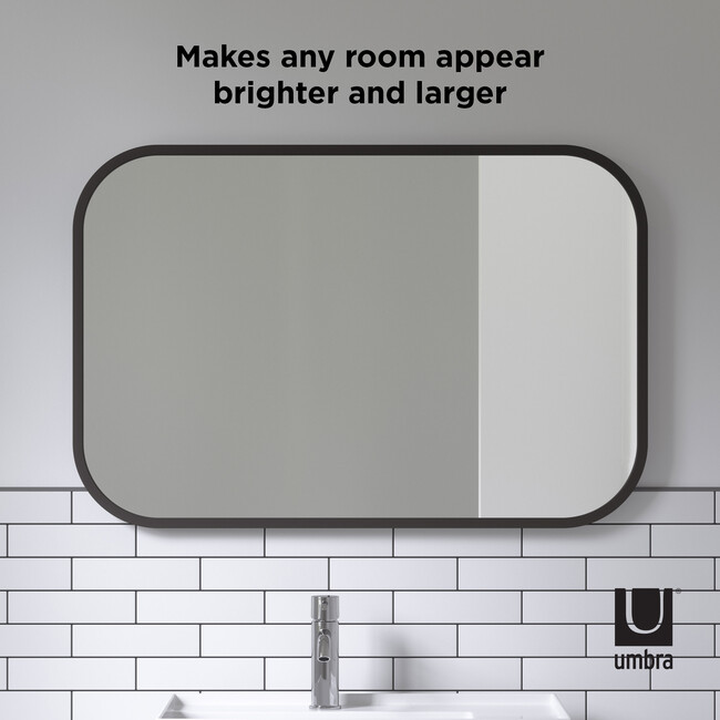 Hub Rectangular Mirror, Black Frame - Mirrors - 5