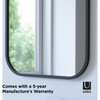 Hub Rectangular Mirror, Black Frame - Mirrors - 6