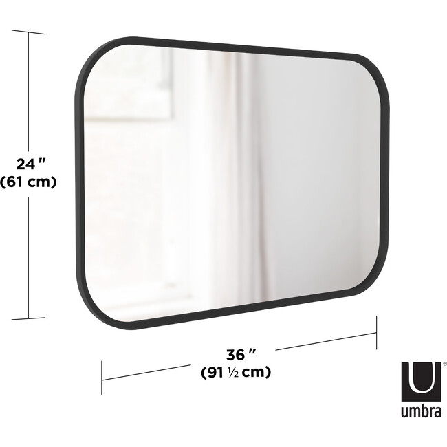 Hub Rectangular Mirror, Black Frame - Mirrors - 7