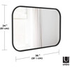 Hub Rectangular Mirror, Black Frame - Mirrors - 7