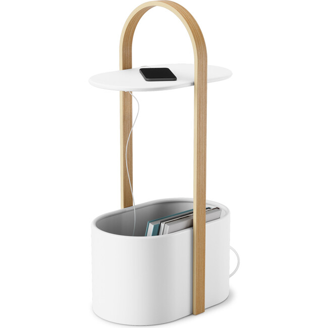 Bellwood Storage Table, White/Natural - Accent Tables - 3