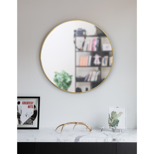 Hubba Round Mirror, Brass - Mirrors - 2