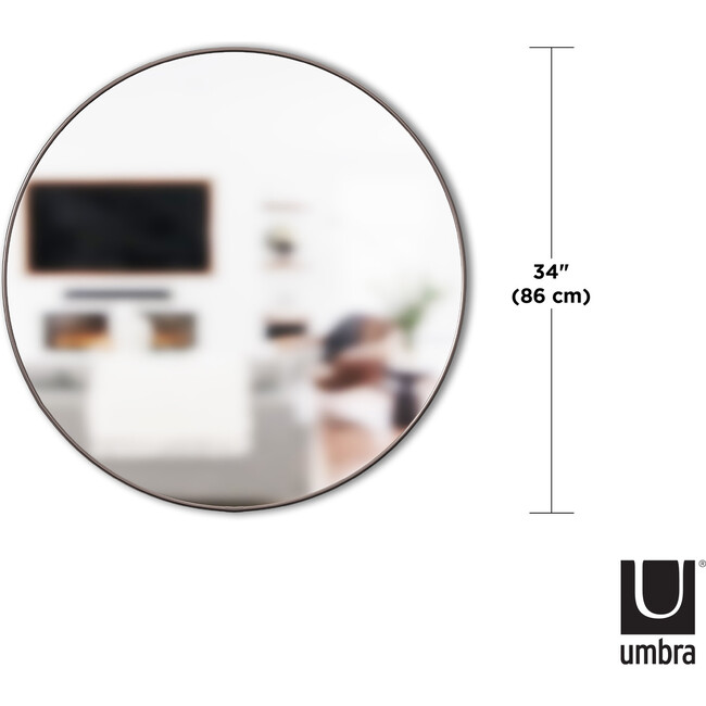 Hubba Round Mirror, Titanium - Mirrors - 7