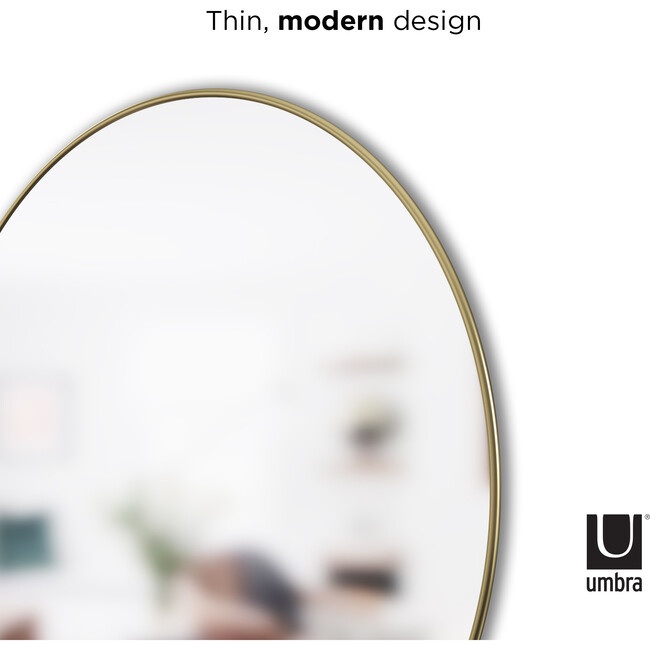 Hubba Round Mirror, Brass - Mirrors - 6