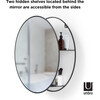 Cirko Mirror/Shelving Unit, Black - Mirrors - 3