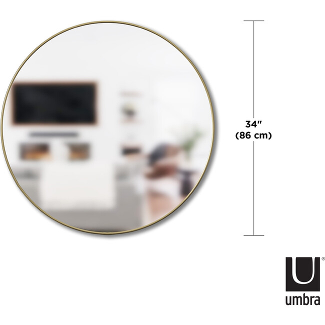 Hubba Round Mirror, Brass - Mirrors - 9