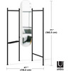 Vala Freestanding Rack & Mirror, Black - Coat Racks - 5
