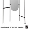 Vala Freestanding Rack & Mirror, Black - Coat Racks - 6