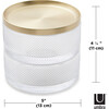 Tesora Storage Box, Clear/Brass - Jewelry Boxes - 8