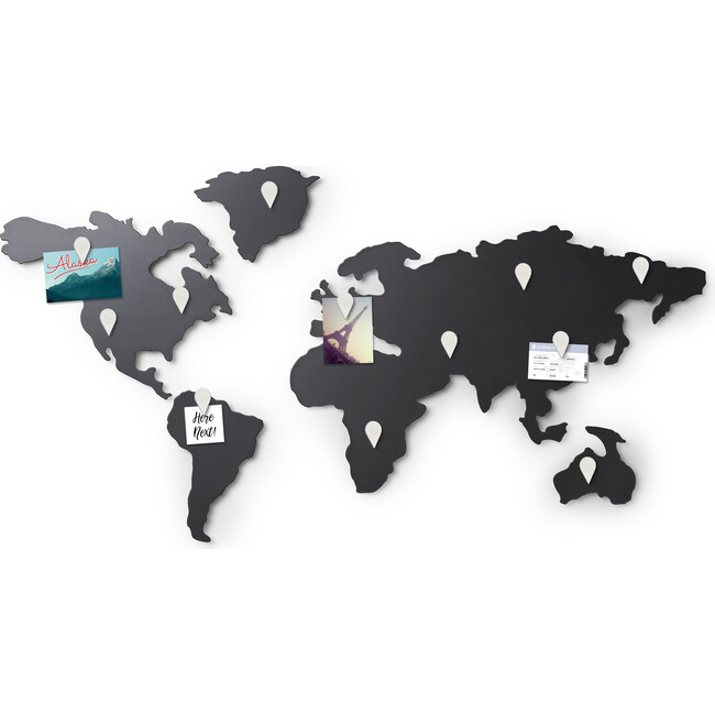 Mappit Magnetic Decorative Map Decor, Titanium - Wall Décor - 1