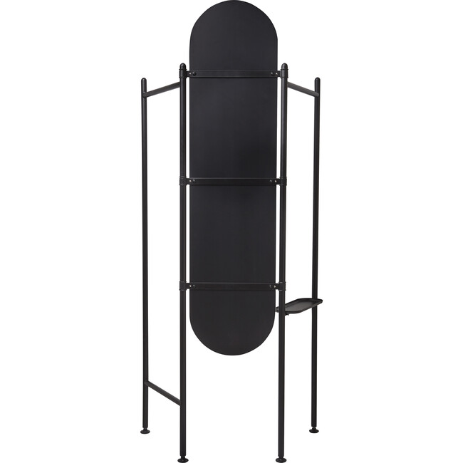 Vala Freestanding Rack & Mirror, Black - Coat Racks - 8