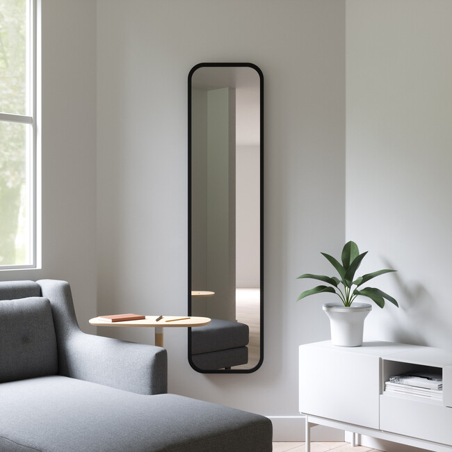 Hub Leaning Mirror, Black - Mirrors - 7