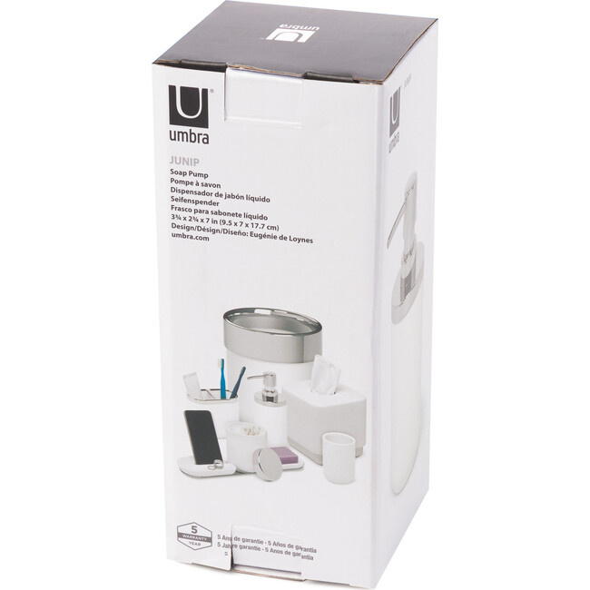 Junip Soap Pump, White/Chrome - Soap Dispensers - 4