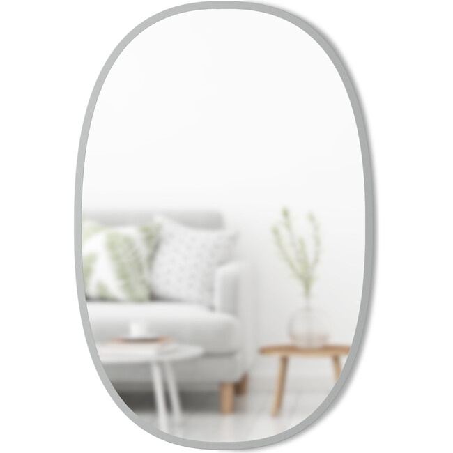 Hub Oval Mirror, Grey Frame